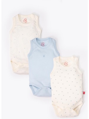 Bebetto Atlet Body 3lü (Cute Bear) Mavi