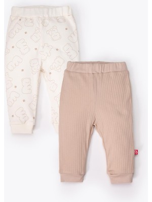 Bebetto Patiksiz Pantolon 2li (Cute Bear) Bej