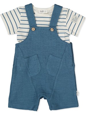 Bebetto Keten Müslin Salopet 2li Takım (Favorıte Song) Lacivert