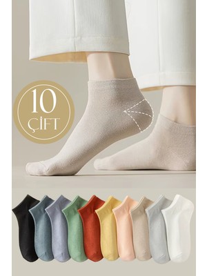 Bgk 10 Çift Pamuklu Kadın Renkli Çorap