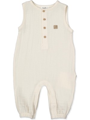 Bebetto Müslin Patiksiz Tulum (Hello) Koyu Ekru