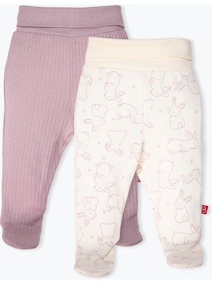 Bebetto Patikli Pantolon 2li (Cute Bunny) Mor