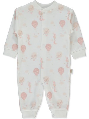 Bebetto Organik Interlok Patiksiz Mini Tulum (Organıc Born Wıth Love) Ekru
