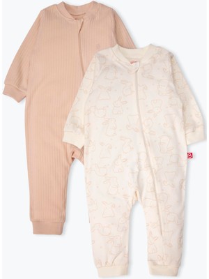 Bebetto Eldivensiz Patiksiz Tulum 2li (Cute Bunny) Bej