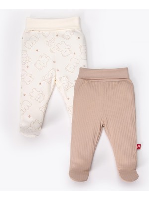 Bebetto Patikli Pantolon 2li (Cute Bear) Bej