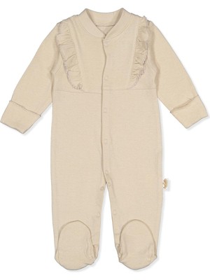 Bebetto Organik Süprem Double Patikli Tulum (Organıc My Mushroom) Bej