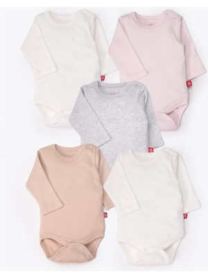 Bebetto Uzun Kollu Body 5li (Always 40/1 Interlok) Pembe