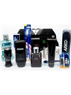 Avon Adenz Damat Bohçası - Bakım Seti - Tıraş Seti - Çeyiz Nişan Söz Bohçası Sandık Seti- Elite