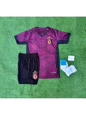 'gâlatâsarây 2025-26 5 Yıldız Isimsiz Deplasman Çocuk Forması 4'lü Set