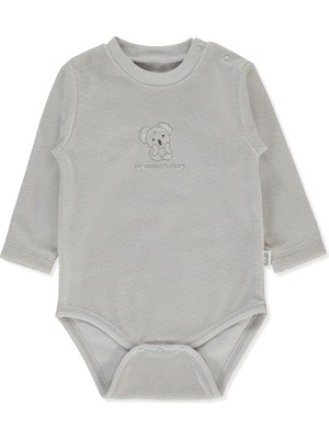 Bebetto Kadife Uzun Kollu Body Yaş (My Lıttle One) Gri