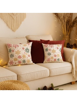 Elyona Yılbaşı Temalı  Duck Kırlent Kılıfı 4 Al 3 Öde