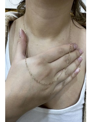 Şamlı Erdoğan 14 Ayar Altın Ince Sıralı Halka Zincir Kolye