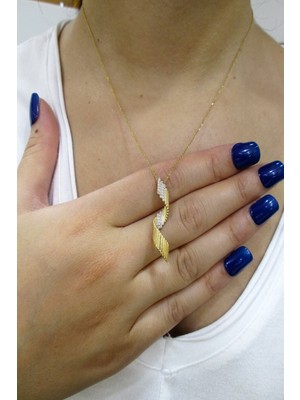 Şamlı Erdoğan Kadın Sarı 14 Ayar Altın Sarmal Kolye