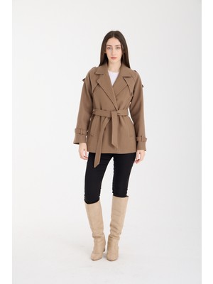 Bolivente Calina Vizon Regular Fit Premium Kaşe Ceket