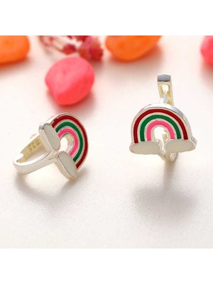 Aya Diamond Gümüş Gökkuşağı Çocuk Küpe