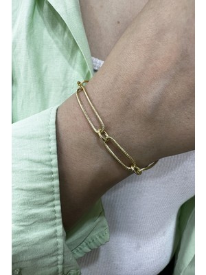 Şamlı Erdoğan 14 Ayar Altın Italyan Kalemli Ataç Zincir Bileklik