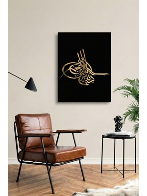 Bel&co Home Osmanlı Tuğrası 3D Gold Pleksi Tablo - Lüks Duvar Dekoru