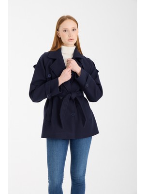 Bolivente Calina Lacivert Regular Fit Premium Kaşe Ceket