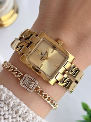 Daniel Klein Çelik Kordon 30 Metre Suya Dayanıklı Özel Tasarım Kadın Kol Saat+Bileklik VS.BLKT.0725