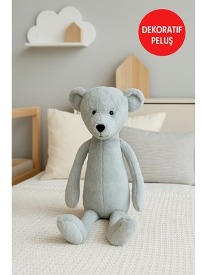 Toyfest Gri Nordik Ayı 40 CM – Yumuşak Peluş Oyuncak | Sarılabilir Hediye Bebek & Çocuk Peluş Ayıcık