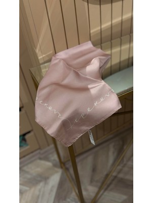 İpekevi Ipekevi Signature Tivil Ipek Eşarp Pudra Beyaz