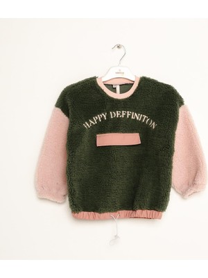 Nanica Kız Çocuk Peluş Garnili Sweatshirt 1-5 Yaş - 423304