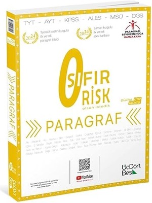Üç Dört Beş Yayınları 2025 Paragraf Sıfır Risk + Esme Lennox Nasıl Yok Oldu + Vejetaryen: 2016 Uluslararası Man Booker Ödülü
