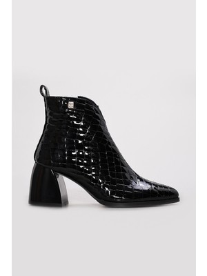 Fast Step Hakiki Deri  Kadın Kalın Topuklu Bot 064SZA805