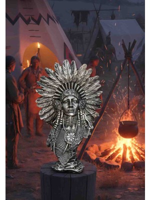 Curcuna Hediyelik Kızılderili Polyester Biblo