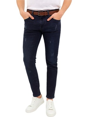 Locus Jeans Erkek Silim Fit Jeans Tırnak Eskitme Model Pantolon 311 BGL-ST04975