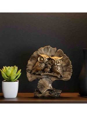 Curcuna Hediyelik Baykuş Aile Biblo