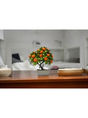 Yapay Ağaç Portakal Ağacı Saksılı Canlı Şık Görünüm