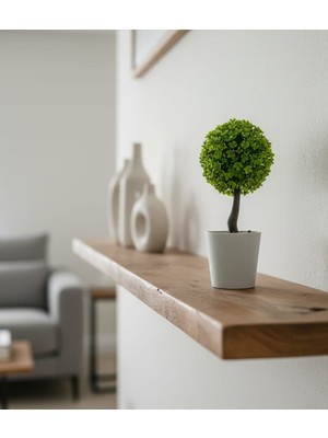Yapay Çiçek Saksılı Mini Top Ağacı Canlı Şık Görünüm 1 Adet