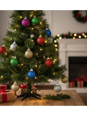 Parti Dükkanı 9’lu Karışık Renkli Yılbaşı Topu