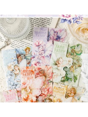 İTHAL O16-30 Adet Peri ve Çiçek Pet Sticker - Renk : Mavi