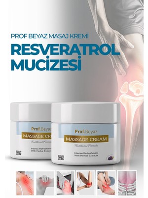 2'li Prof Beyaz Masaj Kremi | Yoğun Resveratrol Mucizesiyle Güçlendirilmiş Bitkisel Formül
