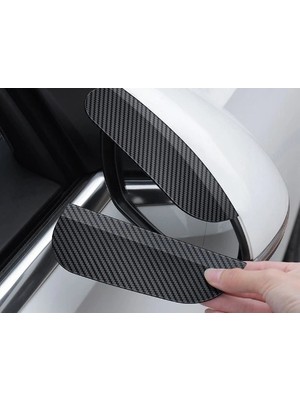 Shopwave Araba Ayna Yağmur Koruyucu Siper Karbon Desenli (5047)