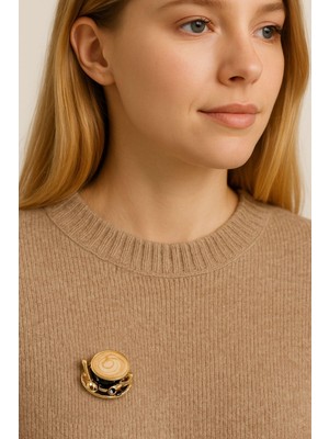 Uğurlu Dükkan Kahve Iğneli Broş