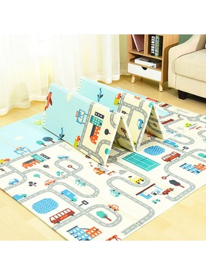 delt Katlanabilir Çift Taraflı Oyun Matı-Oyun Halısı 150X200X1 cm (Taşıma Çantalı)