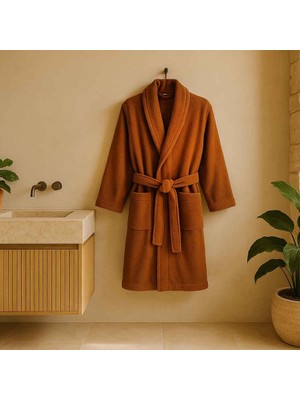 Alesta Home Alesta Home Pamuklu Kiremit Rengi Bornoz BRNZ006