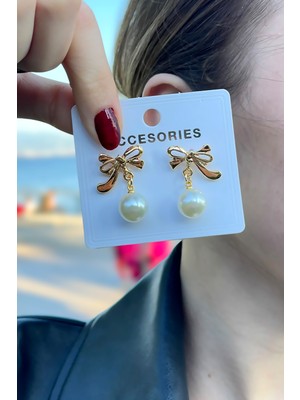 Incili Fiyonk Kadın Küpe