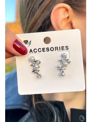 Inci Taşlı Şık Tasarım Kadın Küpe