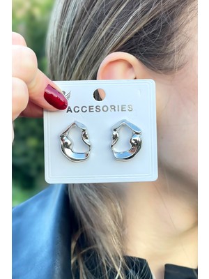 Geometrik Şık Tasarım Kadın Küpe