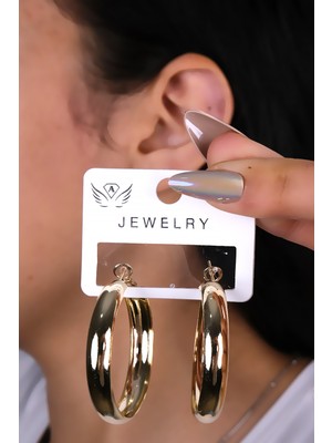 Gold Renk Halka Kadın Küpe