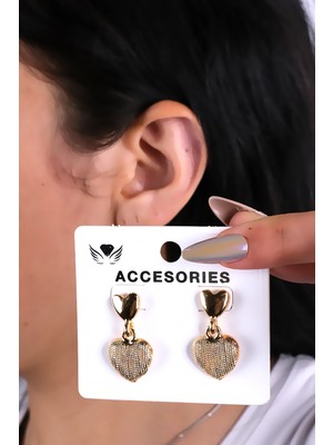 Sallantılı Kalp Kadın Küpe