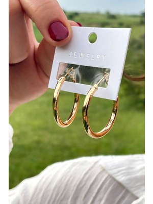 Gold Halka Kadın Küpe