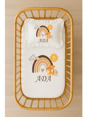 Moda Lime Isimli Bebek Nevresim Takımı 70X120 – Akfil Kumaş Fırfırlı Dolgulu Yastıklı