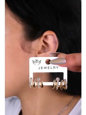 Taşlı Pençe Model Kadın Küpe