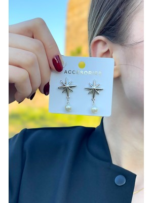 Inci Taşlı Kutup Yıldızı Kadın Küpe