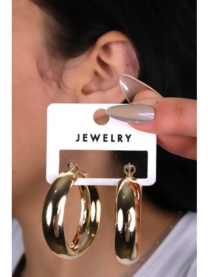 Gold Renk Halka Kadın Küpe